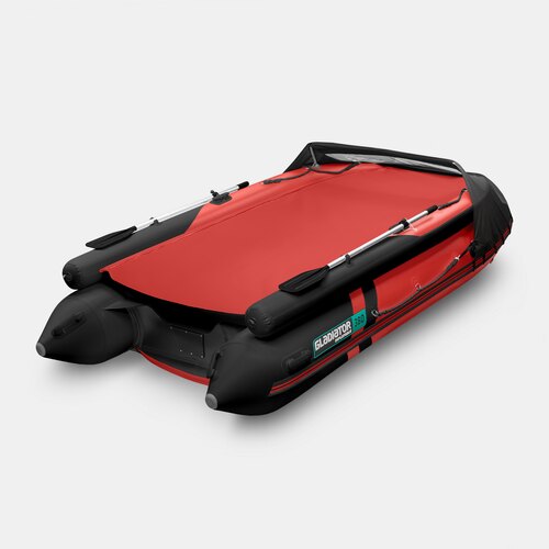 Надувная лодка GLADIATOR E380X красно-черный